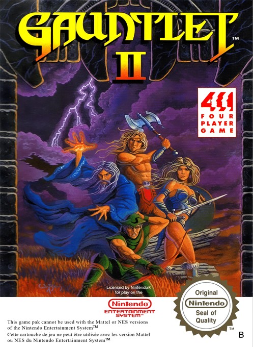 Front boxart of the game Gauntlet II (Europe) on Nintendo NES