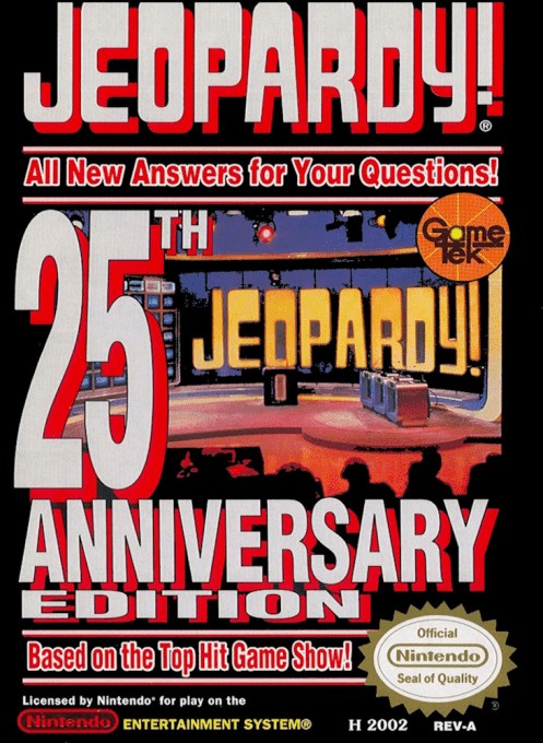 Front boxart of the game Jeopardy! 25th Anniversary Edition (United States) on Nintendo NES