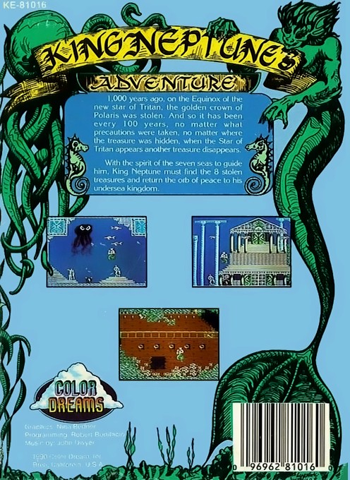 Front boxart of the game King Neptune's Adventure on Nintendo NES