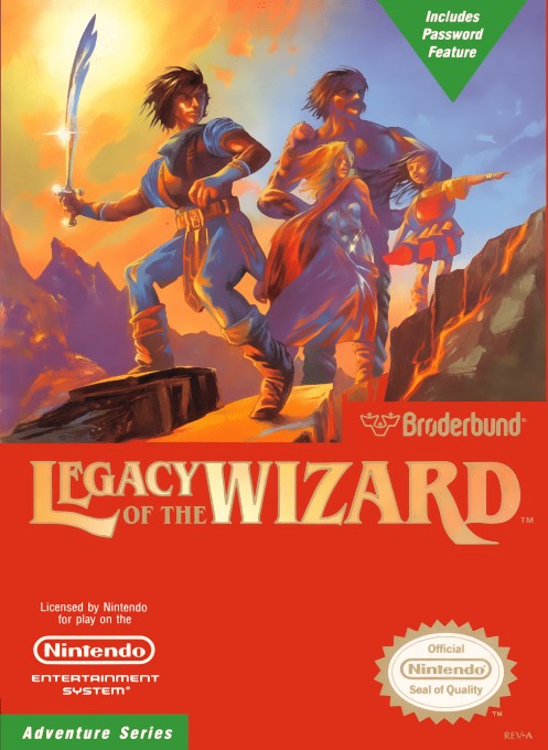 Front boxart of the game Legacy of the Wizard (United States) on Nintendo NES