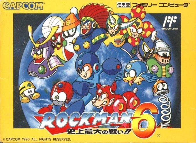 Front boxart of the game Mega Man 6 (Japan) on Nintendo NES