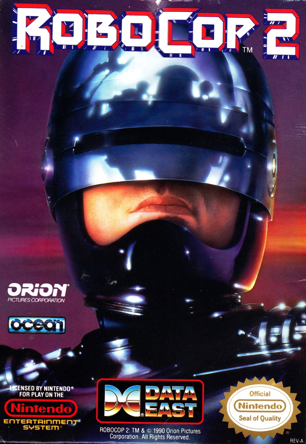 Front boxart of the game RoboCop 2 (United States) on Nintendo NES