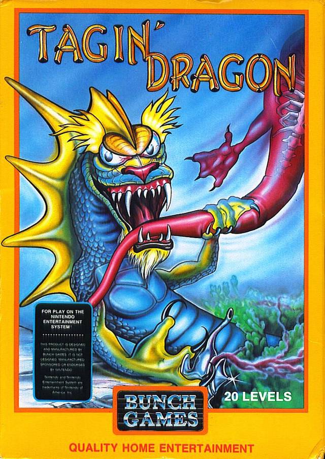 Front boxart of the game Tagin' Dragon (United States) on Nintendo NES