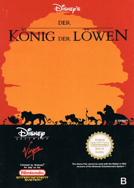 Front boxart of the game König der Löwen, Der (Germany) on Nintendo NES