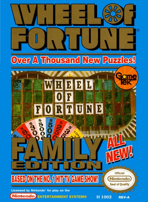 Front boxart of the game Wheel of Fortune - Family Edition (United States) on Nintendo NES