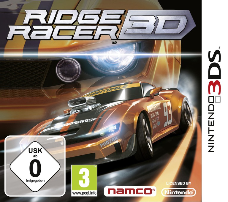 Front boxart of the game Ridge Racer 3D (Germany) on Nintendo 3DS