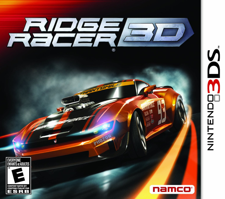 Front boxart of the game Ridge Racer 3D (United States) on Nintendo 3DS