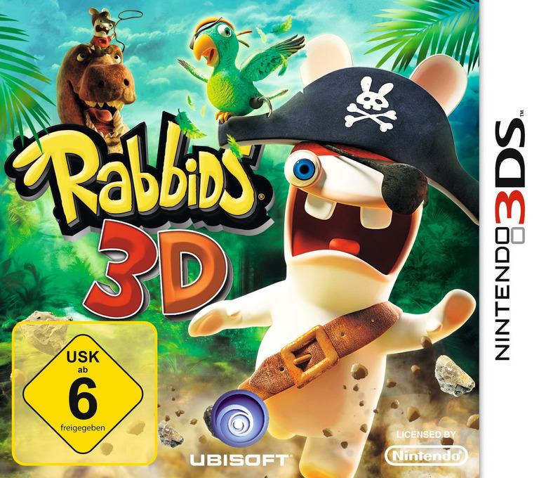Front boxart of the game Rabbids 3D (Germany) on Nintendo 3DS