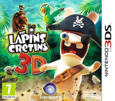 Front boxart of the game Rabbids 3D (France) on Nintendo 3DS