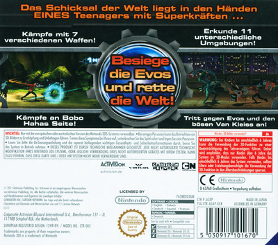 Back boxart of the game Generator Rex - Agent of Providence (Germany) on Nintendo 3DS