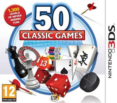 Front boxart of the game 50 Classic Games (Europe) on Nintendo 3DS