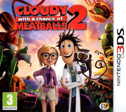 Front boxart of the game Cloudy with a Chance of Meatballs 2 (Europe) on Nintendo 3DS