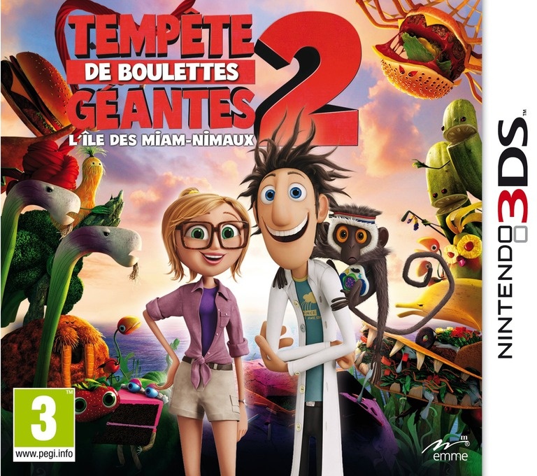 Front boxart of the game Cloudy with a Chance of Meatballs 2 (France) on Nintendo 3DS