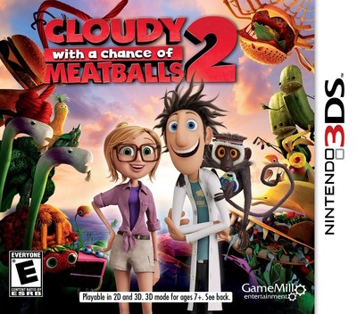 Front boxart of the game Cloudy with a Chance of Meatballs 2 (United States) on Nintendo 3DS