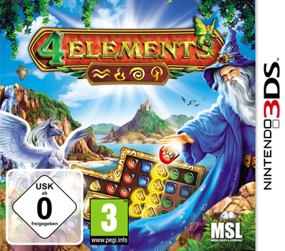 Front boxart of the game 4 Elements (Germany) on Nintendo 3DS