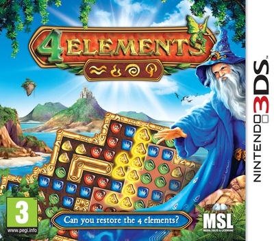 Front boxart of the game 4 Elements (Europe) on Nintendo 3DS