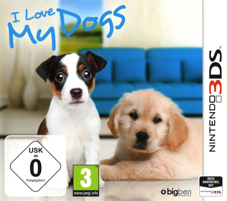 Front boxart of the game I Love My Dogs (Germany) on Nintendo 3DS