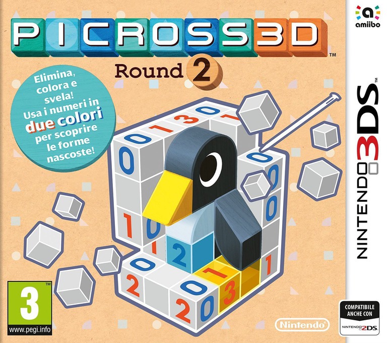 Front boxart of the game Picross 3D - Round 2 (Italy) on Nintendo 3DS