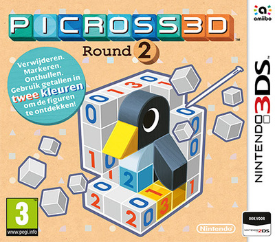 Front boxart of the game Picross 3D - Round 2 (Netherlands) on Nintendo 3DS