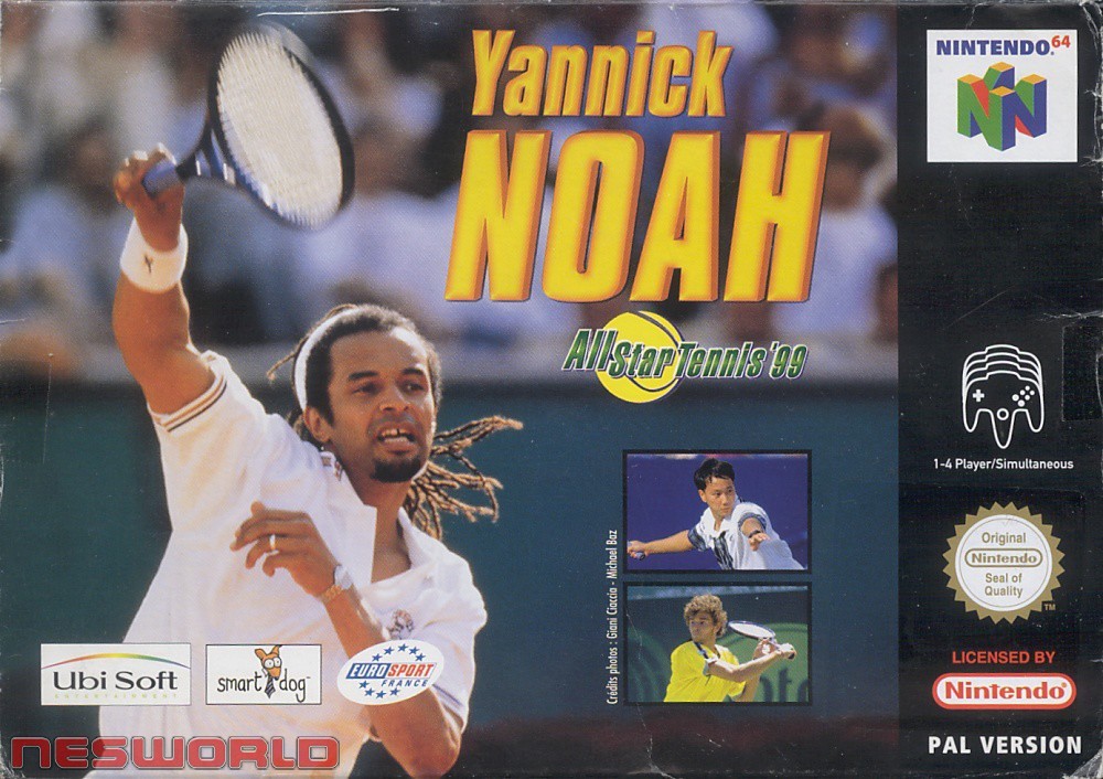 Front boxart of the game Yannick Noah All Star Tennis '99 (France) on Nintendo 64