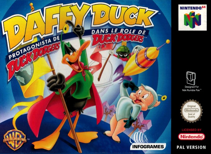Front boxart of the game Daffy Duck dans le role de Duck Dodgers (France) on Nintendo 64