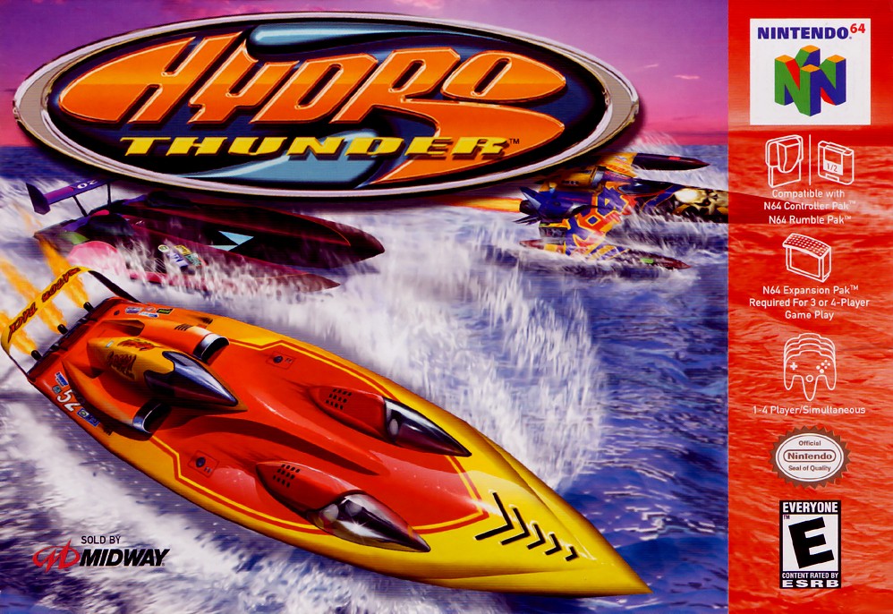 Front boxart of the game Hydro Thunder (United States) on Nintendo 64