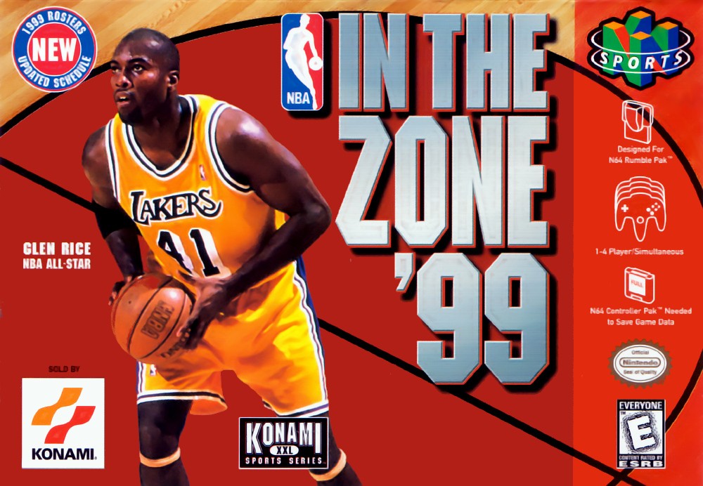 Front boxart of the game NBA In The Zone '99 (United States) on Nintendo 64