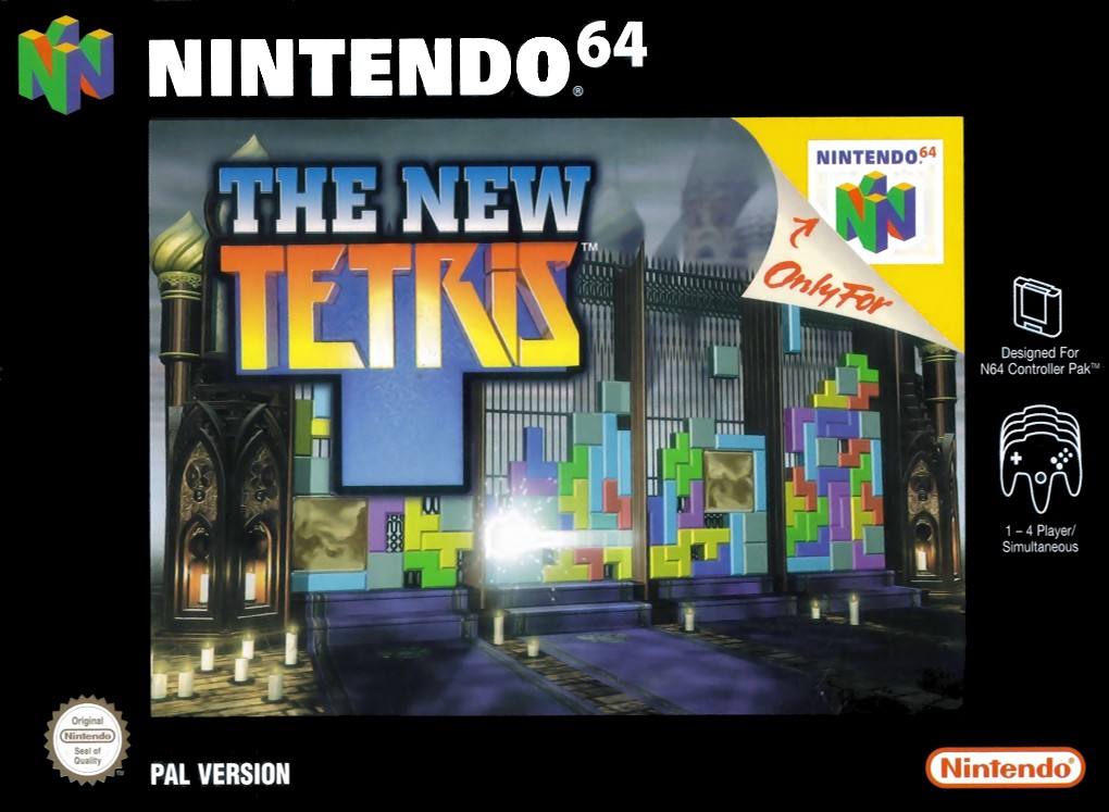Front boxart of the game New Tetris, The (Europe) on Nintendo 64