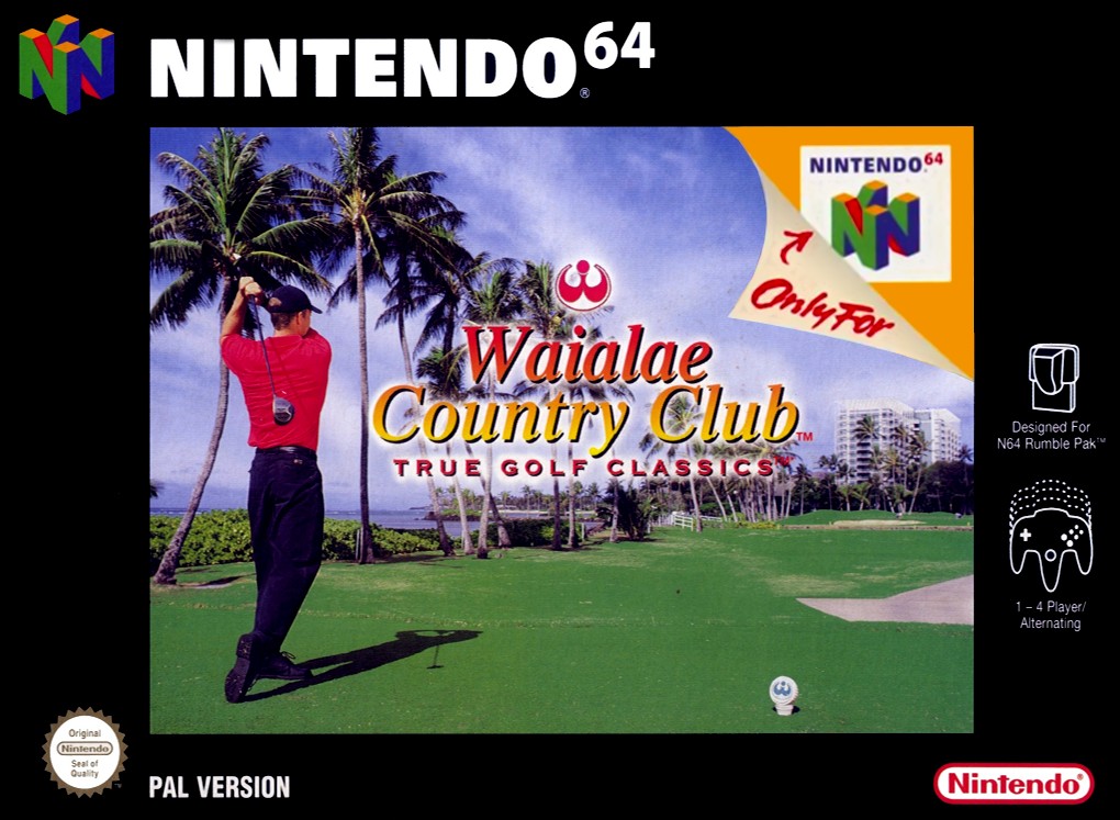 Front boxart of the game Waialae Country Club - True Golf Classics (Europe) on Nintendo 64