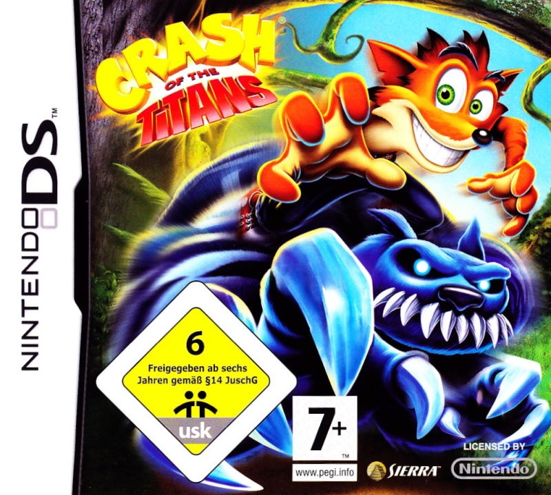 Front boxart of the game Crash of the Titans on Nintendo DS