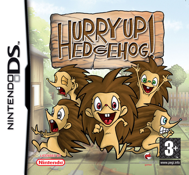 Front boxart of the game Hurry Up Hedgehog! (Europe) on Nintendo DS