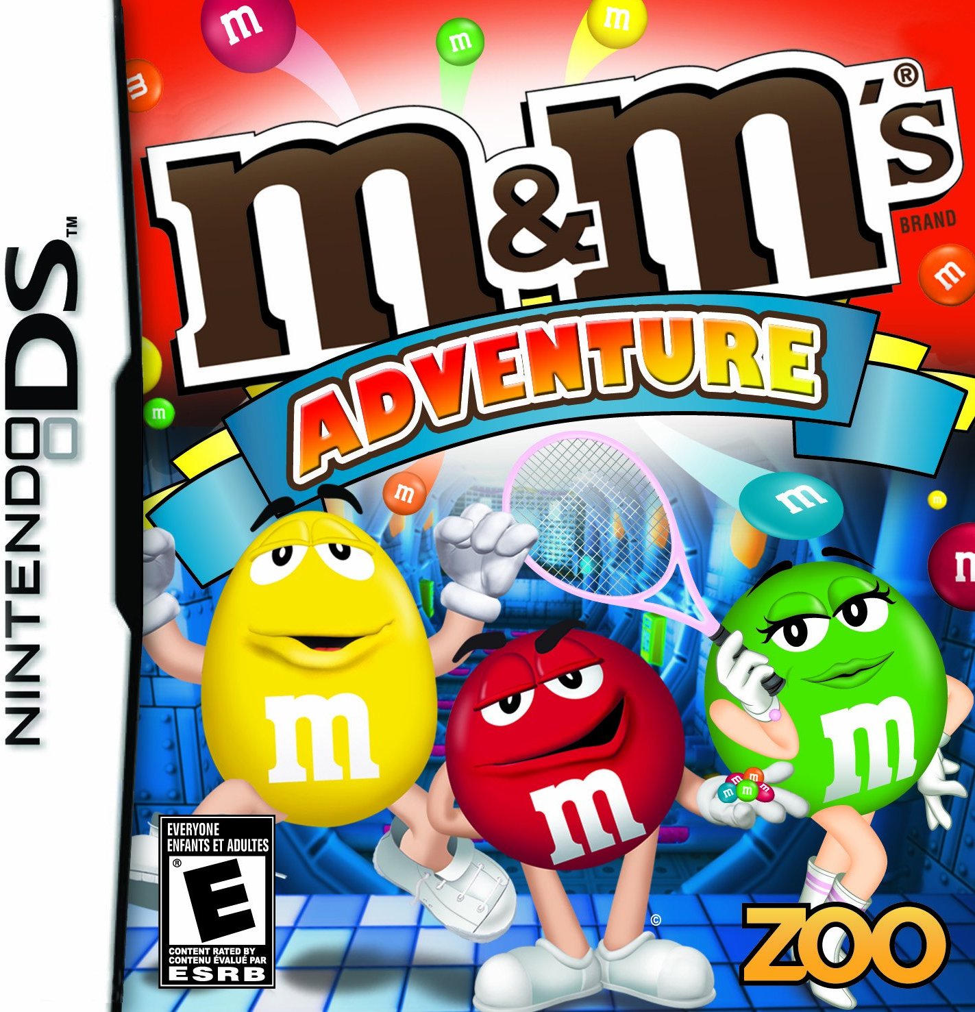 Front boxart of the game M&M's Adventure (United States) on Nintendo DS