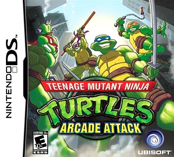 Front boxart of the game Teenage Mutant Ninja Turtles - Arcade Attack (United States) on Nintendo DS