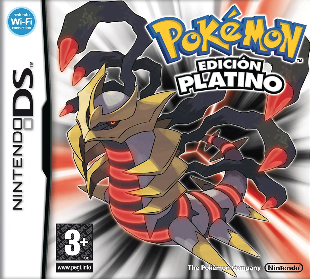 Front boxart of the game Pokemon Platinum Version (Spain) on Nintendo DS