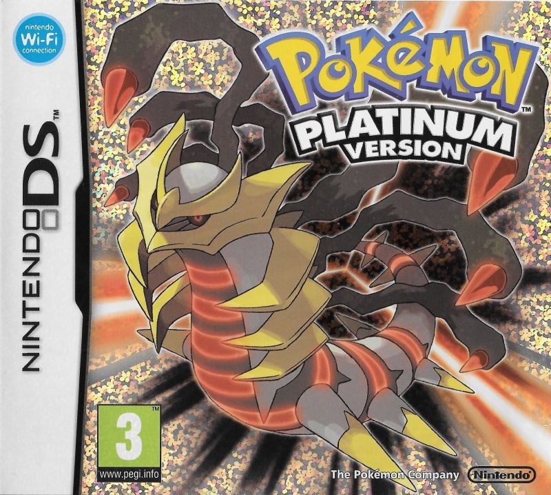 Front boxart of the game Pokemon Platinum Version (Europe) on Nintendo DS