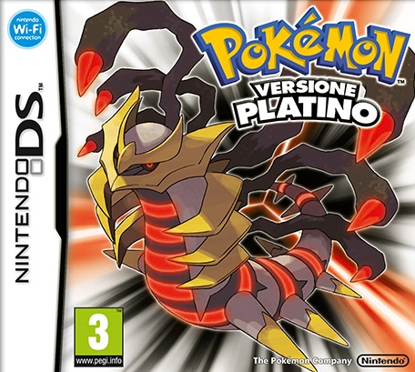 Front boxart of the game Pokemon Platinum Version (Italy) on Nintendo DS