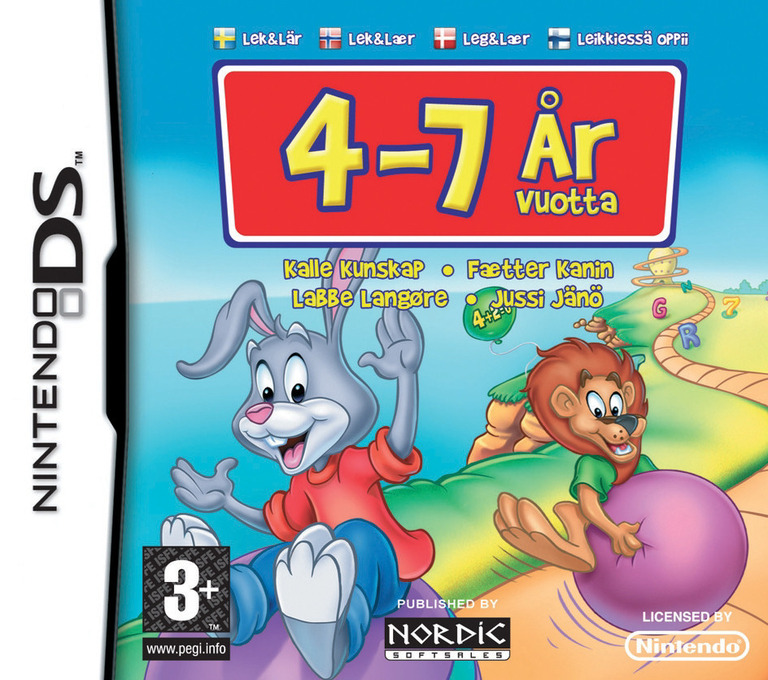 Front boxart of the game Reader Rabbit - Kindergarten (Europe) on Nintendo DS