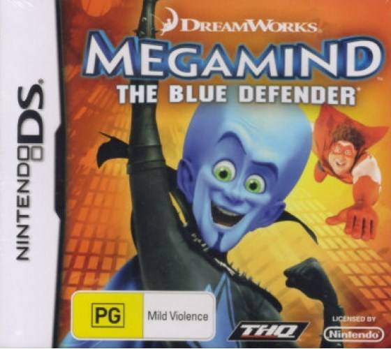 Front boxart of the game Megamind - The Blue Defender (Australia) on Nintendo DS