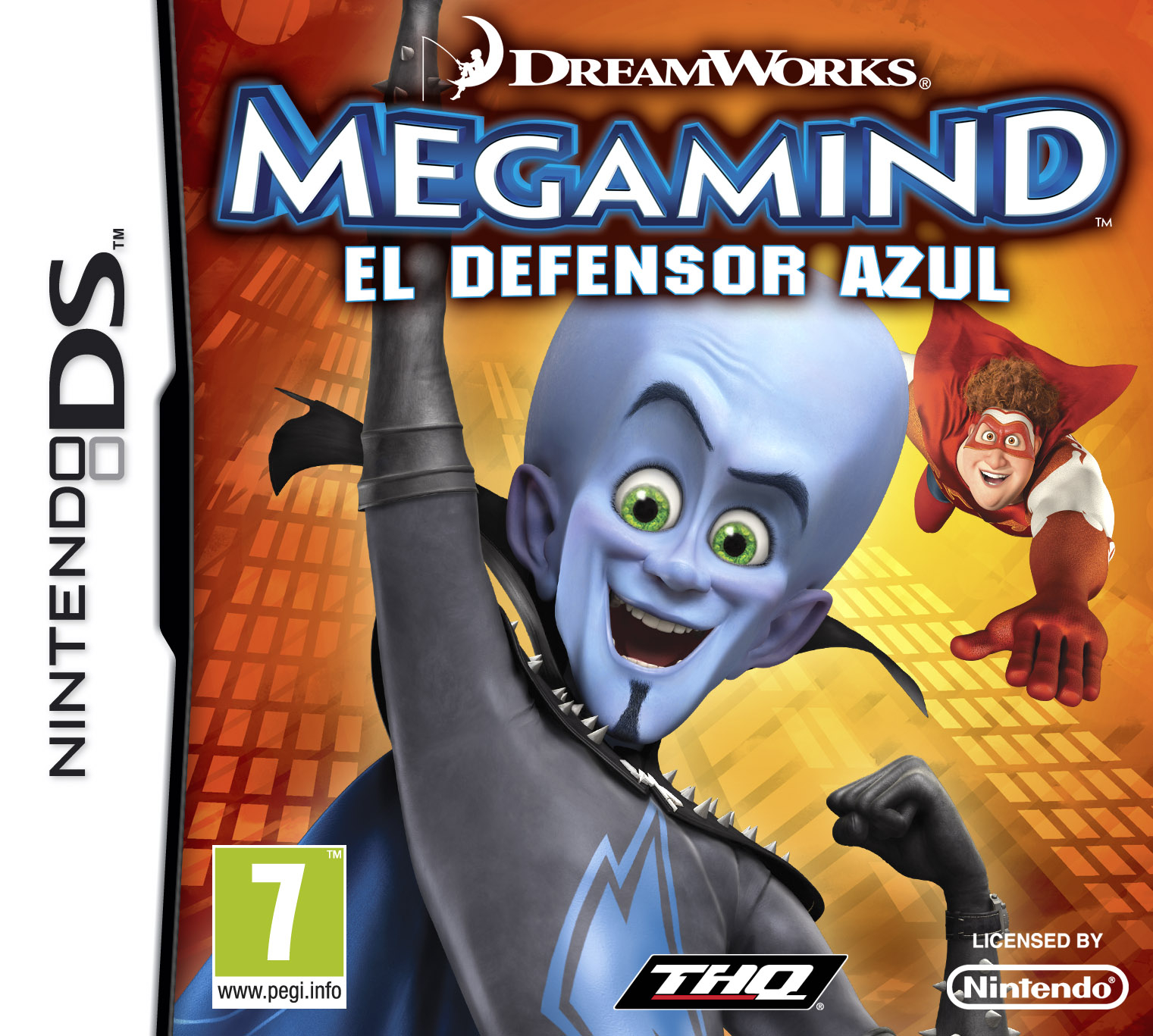 Front boxart of the game Megamind - The Blue Defender (Spain) on Nintendo DS