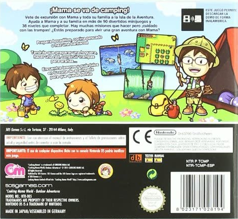 Back boxart of the game Camping Mama - Outdoor Adventures (Spain) on Nintendo DS