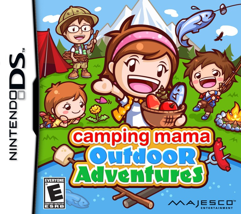 Front boxart of the game Camping Mama - Outdoor Adventures (United States) on Nintendo DS