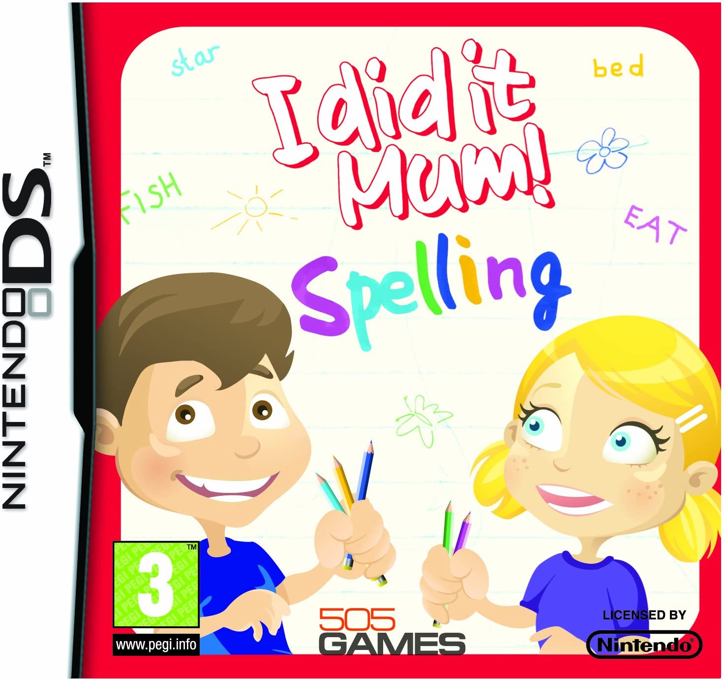 Front boxart of the game Learning To Spell (Europe) on Nintendo DS