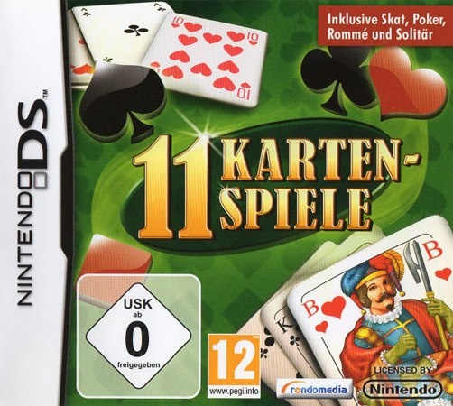 Front boxart of the game 11 Card Games (Germany) on Nintendo DS