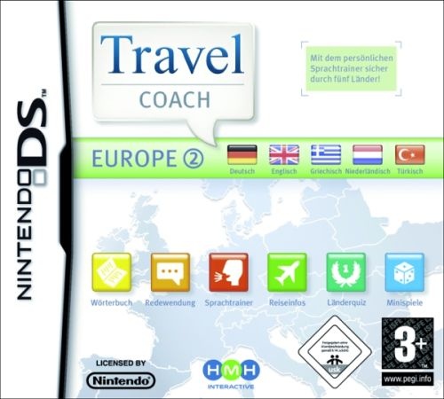 Front boxart of the game Travel Coach - Europe 2 (Europe) on Nintendo DS