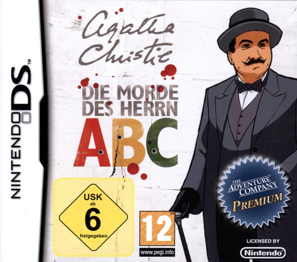 Front boxart of the game Agatha Christie - Die Morde des Herrn ABC (Germany) on Nintendo DS
