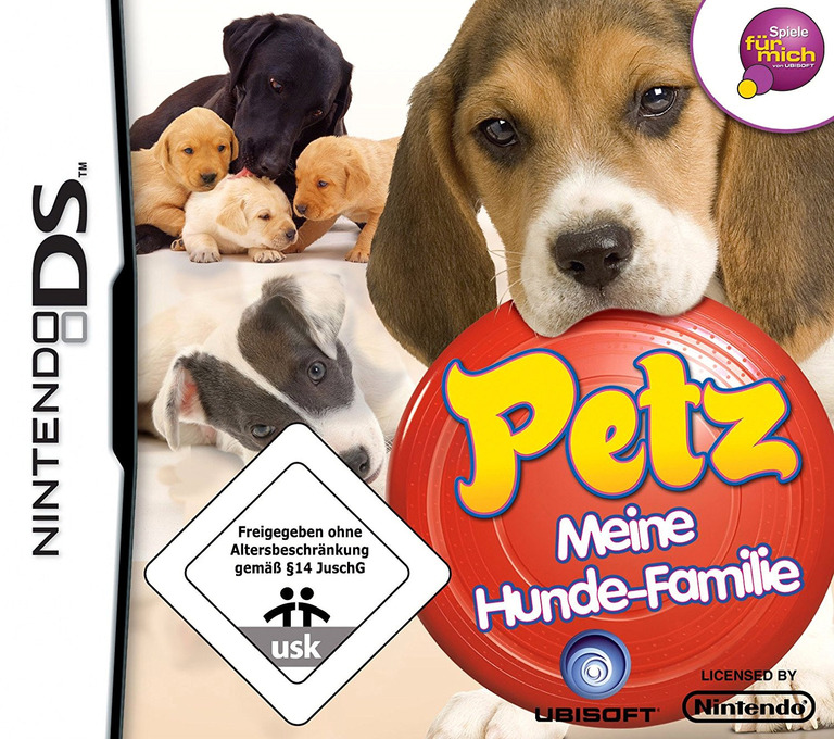 Front boxart of the game Petz - Meine Hunde-Familie (Germany) on Nintendo DS