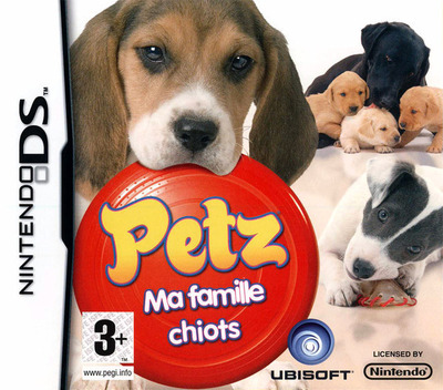 Front boxart of the game Petz - Ma Famille Chiots (France) on Nintendo DS