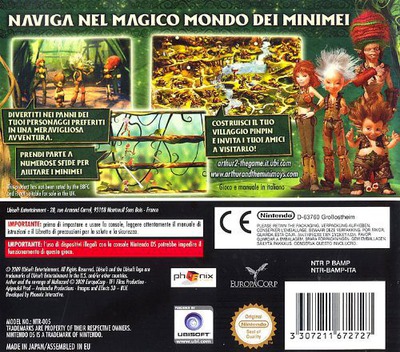 Back boxart of the game Arthur e la Vendetta di Maltazard (Italy) on Nintendo DS