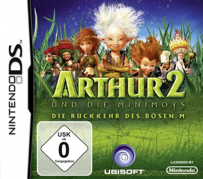 Front boxart of the game Arthur und die Minimoys 2 - Die Rückkehr des Bösen M (Germany) on Nintendo DS