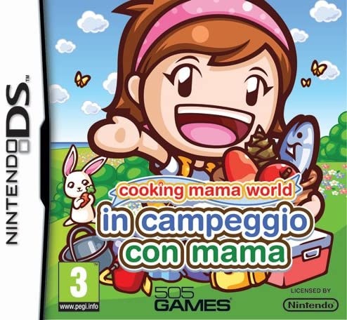 Front boxart of the game Cooking Mama World - In Campeggio con Mama (Italy) on Nintendo DS